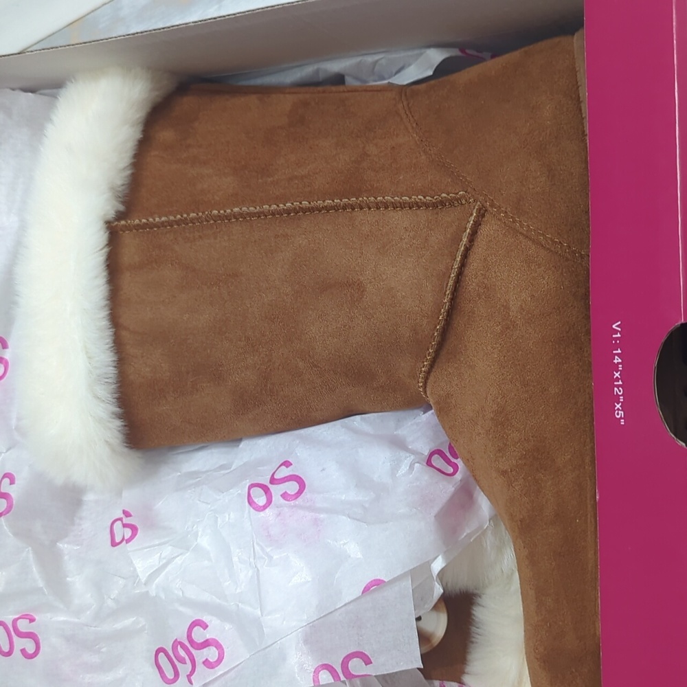 So Brand from Kohl's. Brown and cream boots